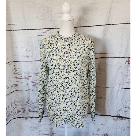 Equipment Ava Long Sleeve Silk Floral Blouse Size Small - Picture 1 of 6